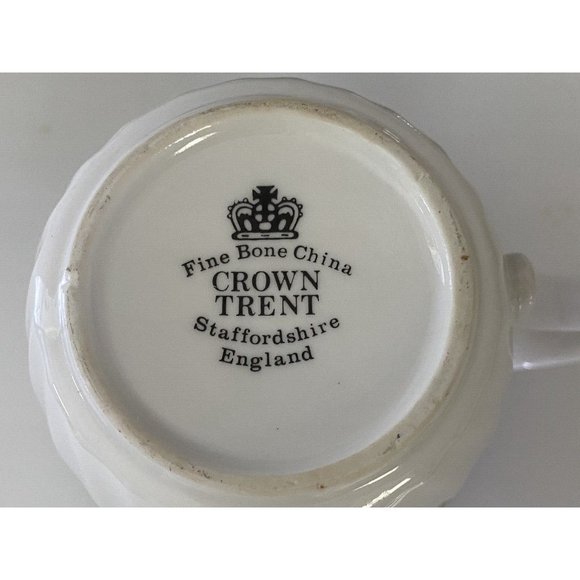 Crown Trent Harvest Coffee Mug Staffordshire England Yellow Rose Apple Berries - Picture 5 of 16